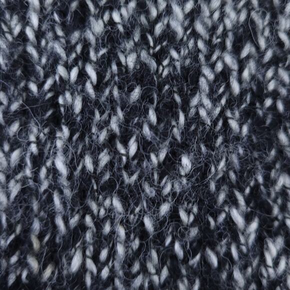 Ann Taylor Loft Fact Sweater Dress Black White, Small, 3/4 Sleeves Neutral Wool - Picture 7 of 8